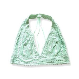 Out From Under Urban Outfitters Mint Lace Halter Bralette Size L